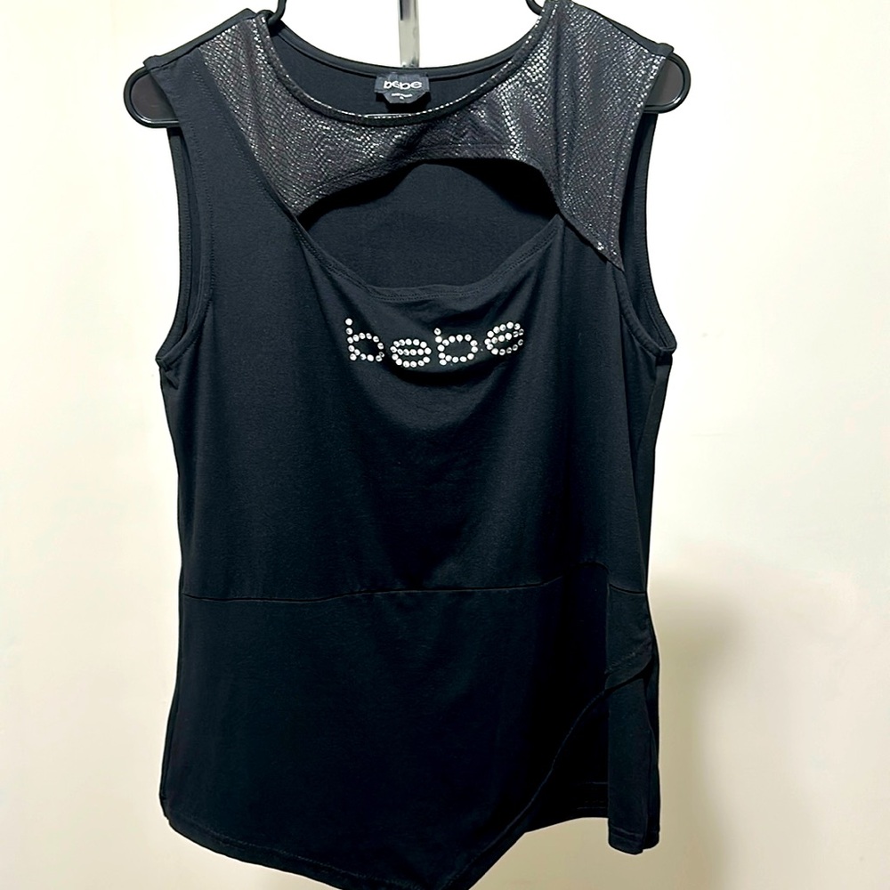 🔥Bebe XL Black Sleeveless top.